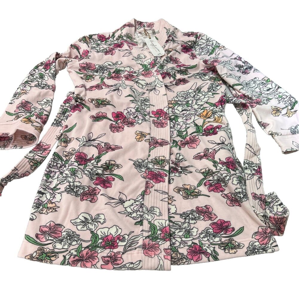 DAYDREAM By Berkshire Home Soft Pink Floral Robe Size S/M - Picture 5 of 9
